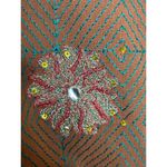 Free People  NEW Brown Embroidered Square Neck  Blouse XS SEE DESCRIPTION Photo 2