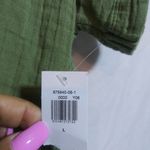 Old Navy Short Sleeve Relaxed Button Up Shirt Gauzy Boxy Weeping Willow Sz L Photo 4