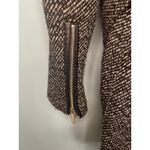 Michael Kors Michael‎ Kors Women's Tweed Moto Jacket Full Zip Buckle Belted Coat, Size 10 Photo 5