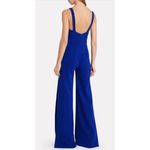 Jonathan Simkhai Belted Crepe Wide Leg Jumpsuit in Royal Blue Size 8 Photo 1
