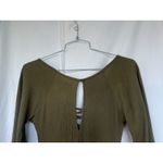 Cleobella  Moss Green Lace Up Mini Dress Flare Sleeve Forest Fairy Goblin Witch Photo 5