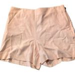 Loft  Linen Blend Cream Dress Shorts With Side Zipper Size 10 Photo 0