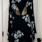 Free People  Wanderer Mini Dress Floral Bell Sleeves Lace Cutout Charcoal Small Photo 3