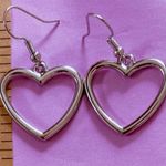 Heart Shape Earrings Silver Photo 0