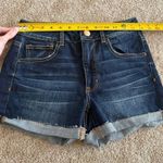 American Eagle  Hi- Rise Shortie Dark Wash Rolled Bottoms Casual Size 6 Summer Photo 7