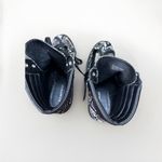 Rampage Women’s  Black Python Chunky‎ Heeled Moto Combat Boots Sz 7.5  90s Photo 6