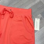 Sonoma  Cotton Knit Drawstring Sweat Shorts Coral Orange‎ Small Photo 4