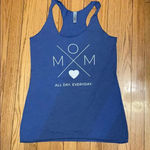NWOT Mom themed blue racerback tank top Small Photo 0
