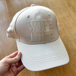 Wife Life Cream Baseball Hat, Embroidered Bridal Accessories, One Size Photo 0