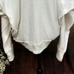 Free People  Santa Clara Ribbed Waffle Knit Oversized Top Alabaster S Photo 10