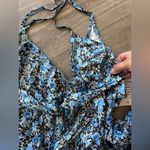Topshop Blue and White Floral Jumpsuit Photo 9