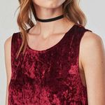 BB Dakota 💕💕 Meyer Red Crushed Velvet Shift Dress Photo 4