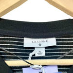 NWT La Ligne Target Striped Bodysuit Black Size XL Photo 4