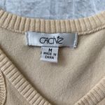 Cache  women M scoopneck raised floral and bow cream tank top   Photo 5