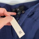 Banana Republic  Women's Navy Wide Leg Ankle Linen Blend Pants Size 6 NWT Photo 6