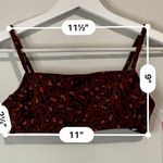 Xhilaration Women’s Hipster Bikini Swim Top Maroon Animal Print NWT Photo 4