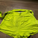 Hunter Bell  High Waist Yellow Shorts Photo 3