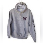 Social Scene Gray Hoodie with Pink Butterfly Design Size XS Photo 1