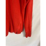 Athleta  Uplands Knit Pullover Sweater Orange Side Zip Size Medium Photo 2