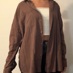 Cotton On brown button up shirt Photo 0