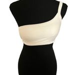 Aerie  One Shoulder Bandeau Bikini Top Small Women’s White 1714 Photo 0