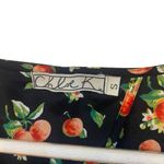 Chloe K  short sleeve floral open back size small black orange novelty print peac Photo 5