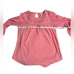Soma Pink eyelet long sleeve  shirt sz sm WT43 Photo 1