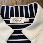 Eliza J  Navy White Striped Sleeveless Tiered Dress Size Medium M Coastal Preppy Photo 5