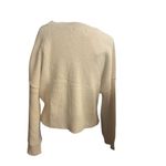 LILLUSORY Women’s Soft Knit Oversized Short Button Down Sweater Cardigan XL TAN Photo 3
