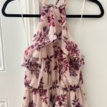 EXPRESS Purple Floral Ruffle Dress Photo 4