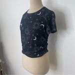 Justify  Size Medium Celestial Cosmic Top Cinched Sides Black Cropped Photo 2
