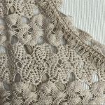 Free People  Tan Boho Crochet Lilly Mini Dress  S Photo 4