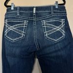 Ariat Real Demin Jeans Embroidered Marine Women's 36R Mid Rise Boot Cut Entwined Photo 4