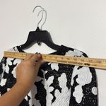 Caribbean Queen black mesh embroidered rose detailed top Photo 9