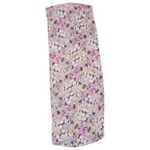 None Infinity Scarf Pink Floral Lightweight Semi-Sheer Photo 3