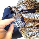 Vintage Hal Hardin Long Sleeve Navy & White Pleated Dress W/ Belt & Gold Buttons Blue Size 14 Photo 8