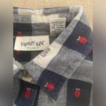 Krazy Kat Sz 14/16 Button Up Shirt Plaid w/ Schoolhouses & Apples Teacher Shirt Photo 7