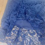 Black lace fishtail dress eyelet lace Size L Photo 3