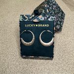 Lucky Brand  shiny swoop moon hoop earrings Photo 0