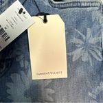 Current/Elliott Blue Floral Wide Leg Jeans Size 26 Photo 5