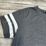 Forever 21 Women's Basic Baseball T Tee Shirt Grey Gray White S SM Small Stretch Photo 3