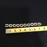 Gold tone Chunky Chain Bracelet with Colored Rhinestones Photo 7