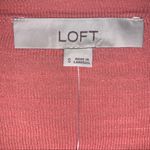 Loft Split Neck Fringe Tassel Tunic Pullover Top Ballet Blush Coral Pink Small Photo 4