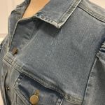 Elan Denim Belted Puff Sleeve Dress Photo 7