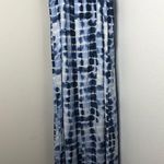 Karen Kane Ruffle Hem Maxi Dress Blue & White size S Photo 2