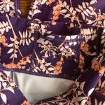 Fabletics Power Hold Purple Floral Leaf Cropped Leggings Photo 6