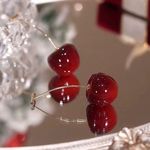 Cherry Drop Earrings Red Photo 2