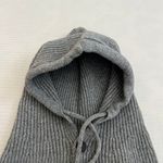 NWOT Gray Balaclava Hat Hoodie Hood Button Up Tie String Winter Warm Cozy Photo 8