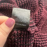 Isabel Marant Maroon Purple Open Knit Linen Blend V-Neck Sweater Size 38 / US 6 Photo 11