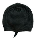 United Clothing Women’s Knit Beanie Gray Winter Hat Teal Ribbon Accent Blue Photo 1